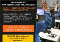 DOCENCIA DE LA FORMACIÓN PROFESIONAL PARA EL EMPLEO (SSCE0110)... ANUNCIOS Buenanuncios.es